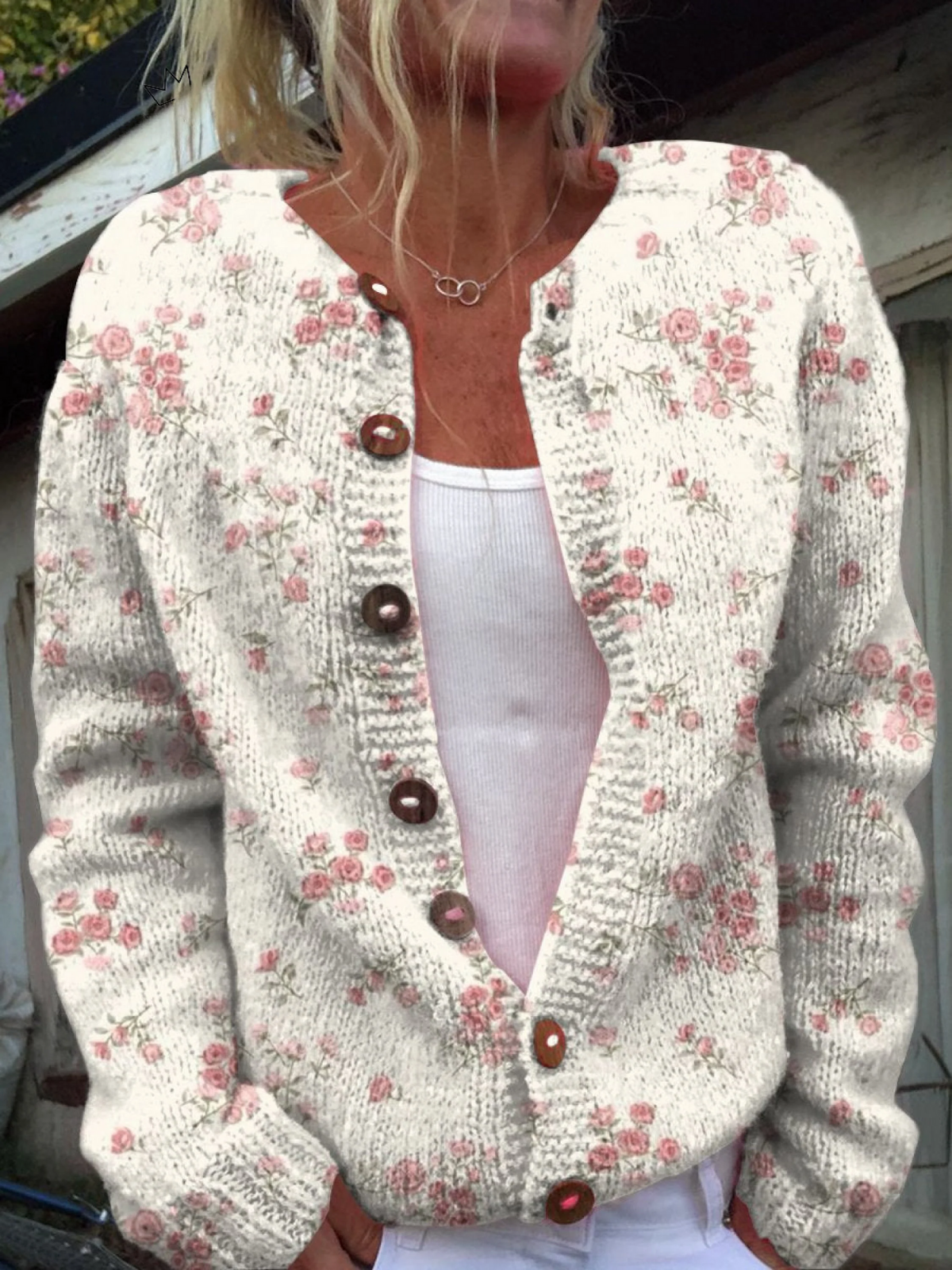 Sandra | Vintageinspireret blomstret cardigan