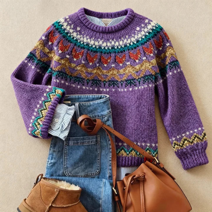 Solva™ | Klassisk vintage striksweater