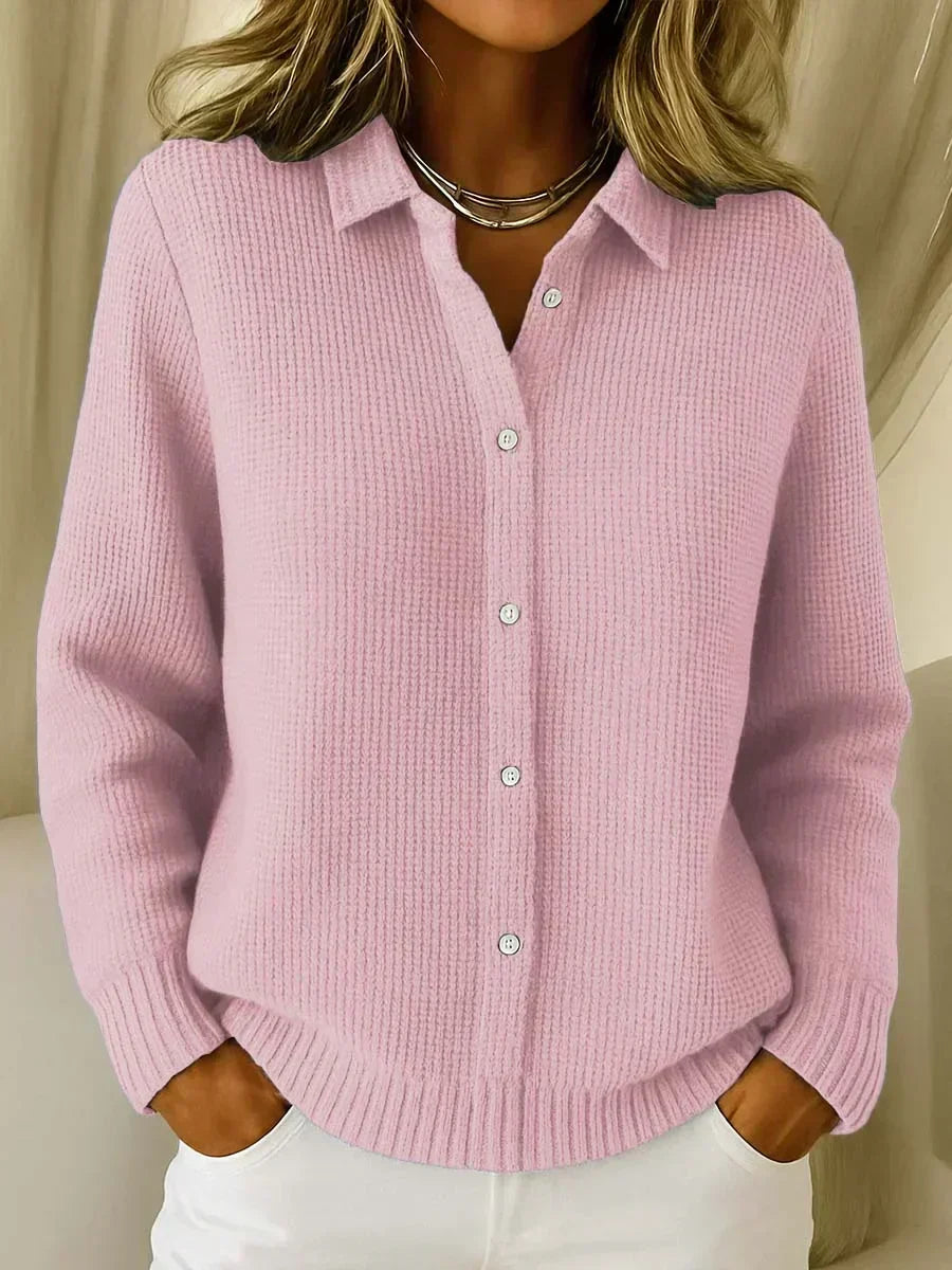 Camille™ | Strikcardigan med knapper og strukturmønster