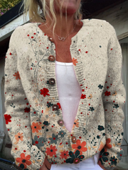 Monique | Blomstret cardigan