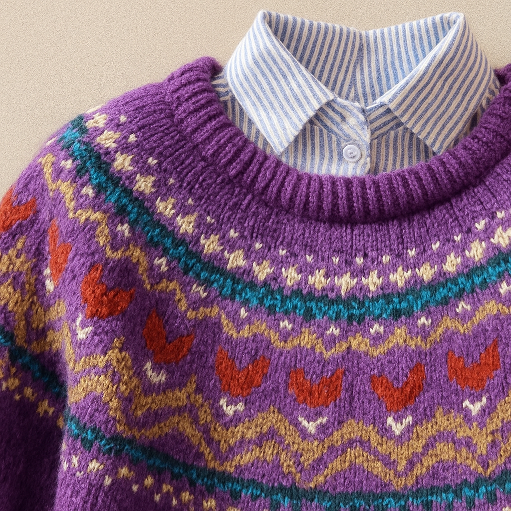 Solva™ | Klassisk vintage striksweater