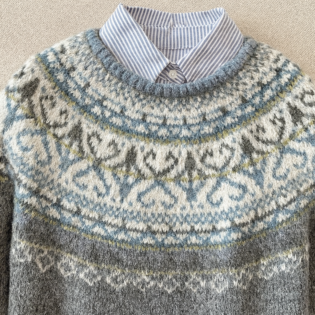 Luxe™ | Chic vintage striksweater