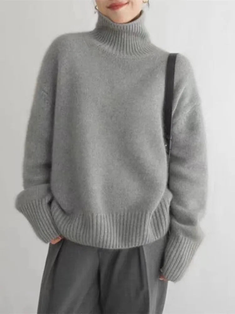 Selene – Rullekravesweater i uld