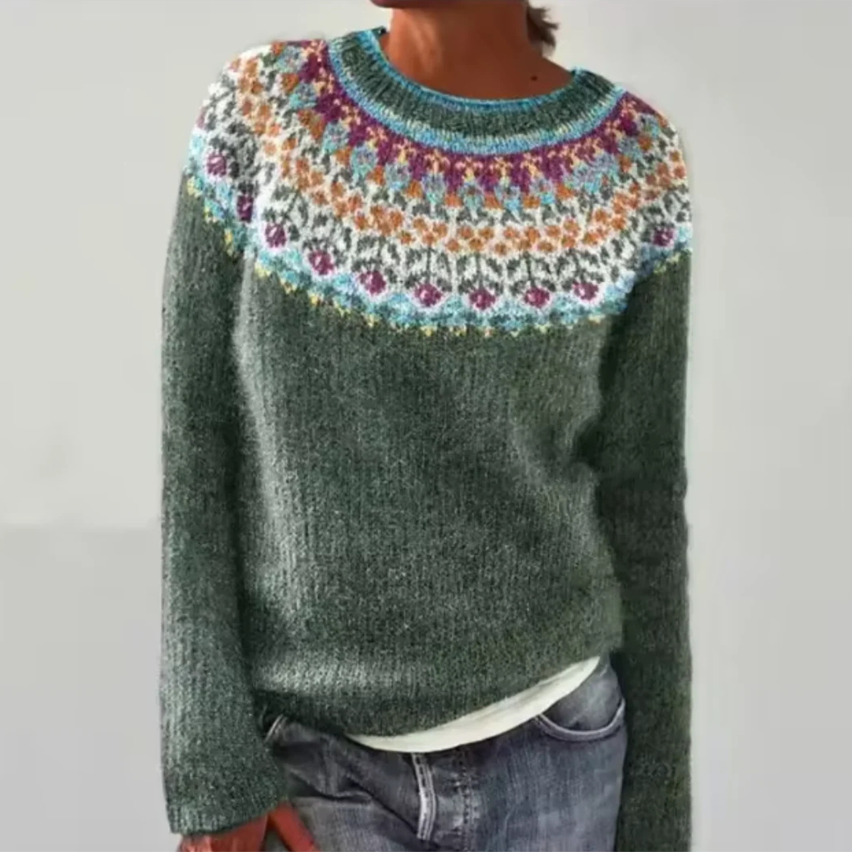 Signe™ | Elegant vintage striksweater