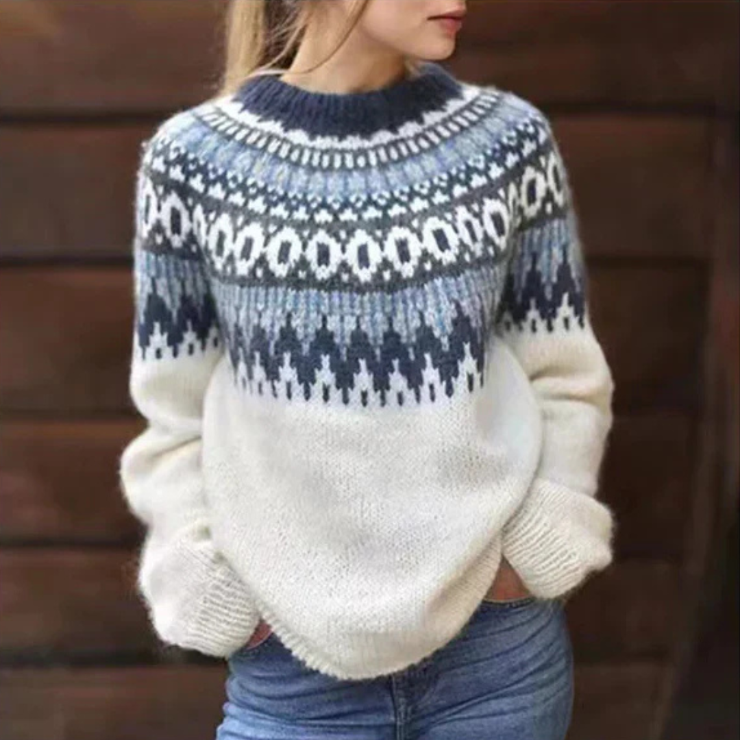 Ida™ | Elegant vintage striksweater