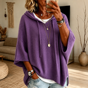 Grace | Ponchosweater med hætte og løs pasform