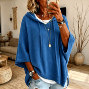 Nora | Ponchosweater med hætte og løs pasform