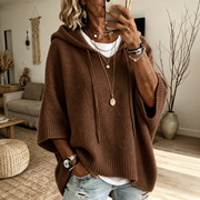 Abigail | Ponchosweater med hætte og løs pasform
