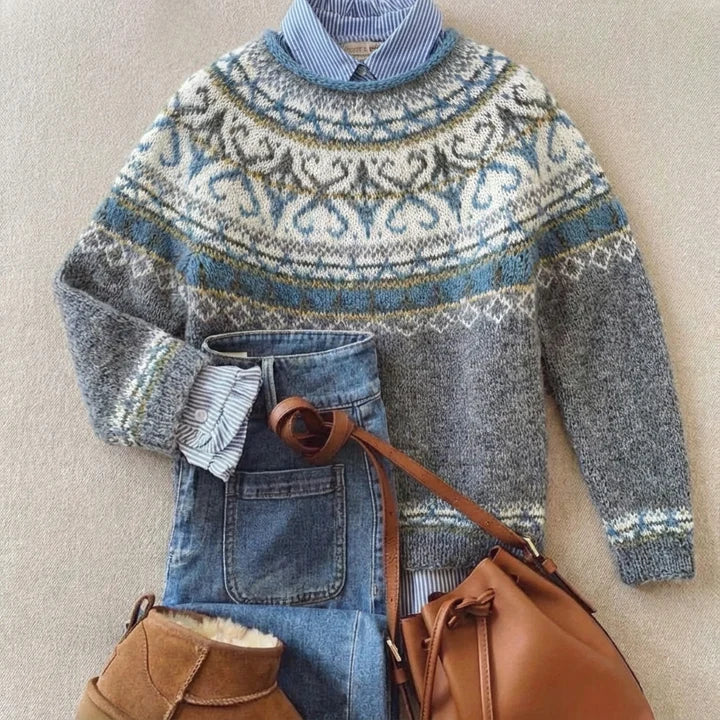 Luxe™ | Chic vintage striksweater