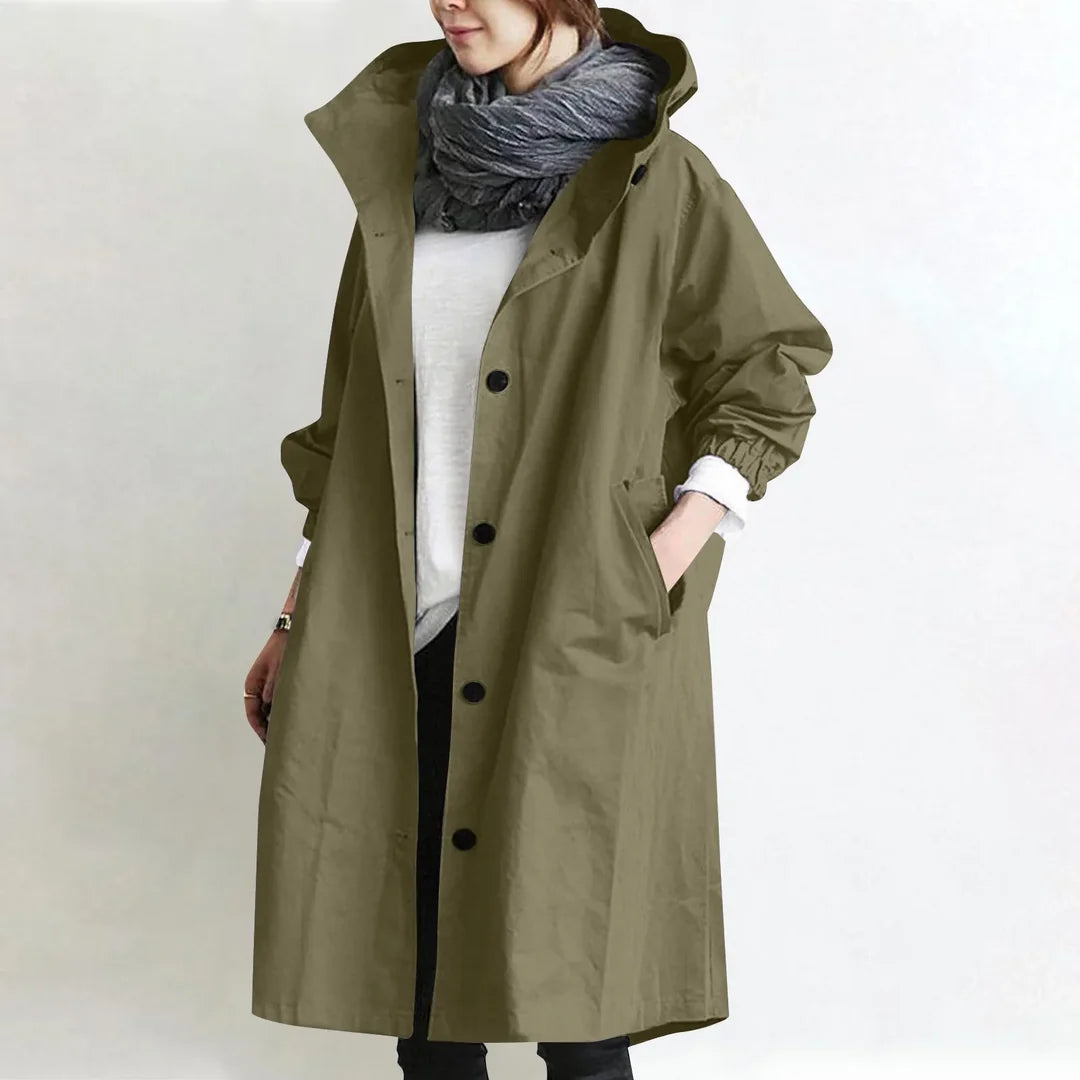 Theodora | Hættefrakke i lang model