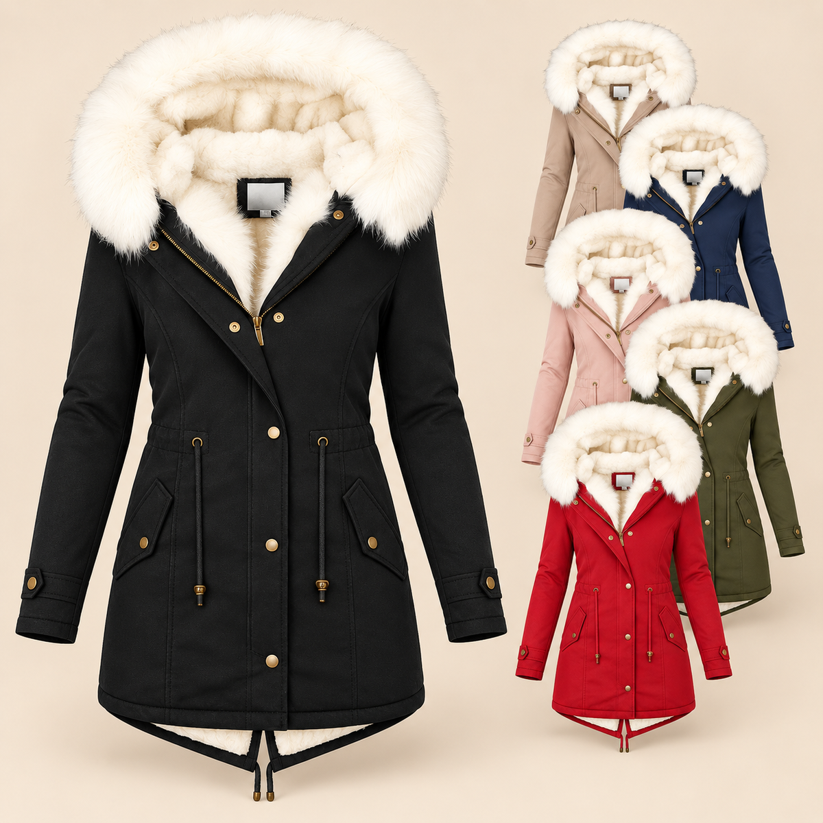 Albane | Elegant, lang vinterparka