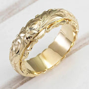 Antik blomsterring i guld | Guld