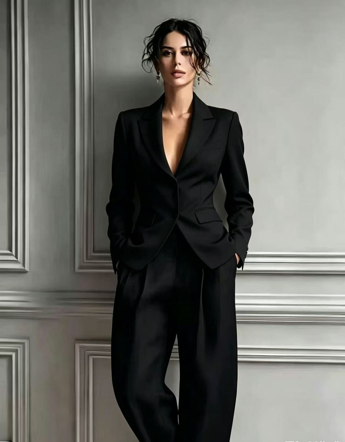 Ladina | Afslappet buksesæt med blazer – blødt fald og elegant look til afslappede kontordage